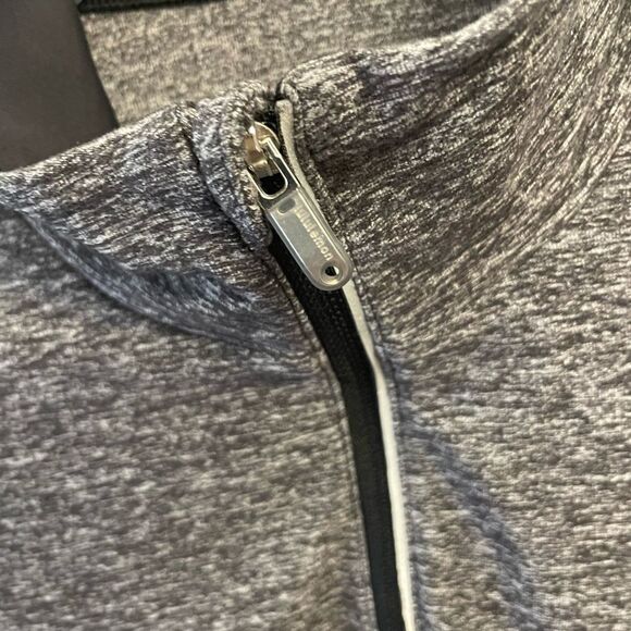 Lululemon athletica heathered black/gray half zip pullover - Picture 4 of 7